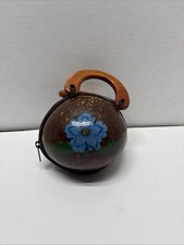 coconut shell purse Hand Painted
