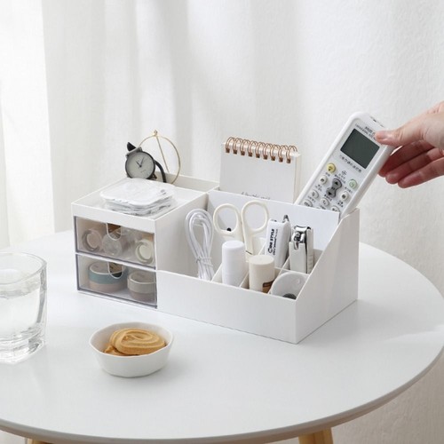 Plastic Desktop Organizer Drawer-type Desktop Storage Case Women Girl - Picture 4 of 14