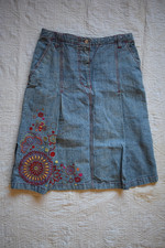 Embroidered Oilily Denim Skirt