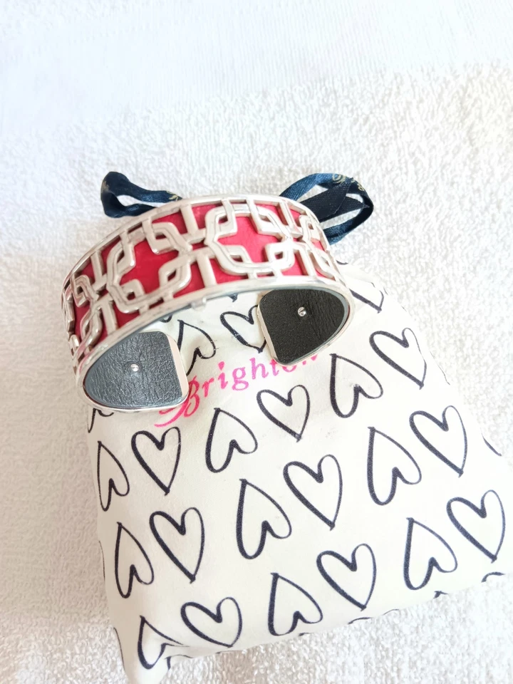 Brazalete Brazalete Estrecho Brighton Christo Innsbruck Tira Cuero Rosa/Negro  Foto 2 de 3