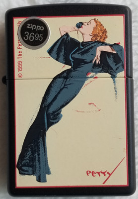 Zippo Lighter 1999 Petty Girl: SATIN DOLL, Limited Edition, w/ Trading Card, NIB
