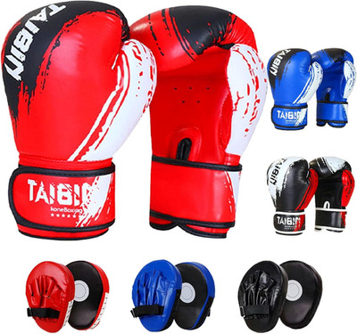 2-In-1 Boxing Gloves and Punching Mitts Set for Kids Youth,6 Oz Kids Boxing Glov