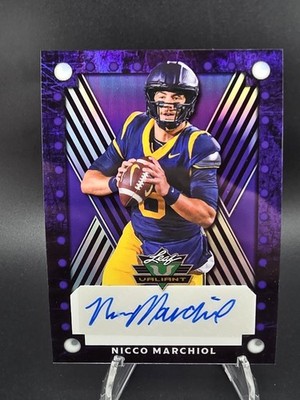 2025 Leaf Valiant Nicco Marchiol 1/1 Auto One Of One West Virginia Mountaineers