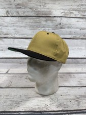 VTG Headmaster Gold/Black Solid Blank Canvas Snapback Trucker Hat Cap - OSFA