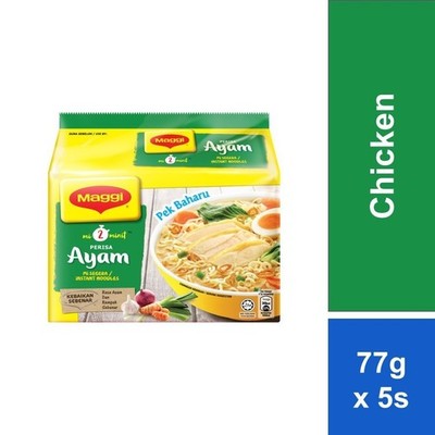 MAGGI 2-MINN Noodles Chicken 77g x 5s (Halal)