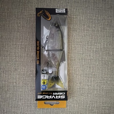 Savage Gear 3D Shine Glide Swimbait 5.25  Silver/GH Trout 1oz w/rattle