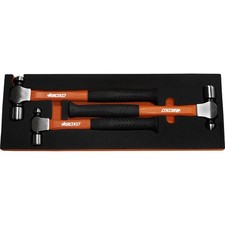 Ball Pein Hammer Set 3 Pc 16oz, 24oz, 32oz Sizes Fibre glass handle BOXO BX865-R