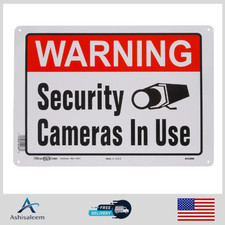 Hillman Security Camera In Use 10-in X 14-in Aluminum Dangerwarning Sign