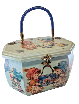 Holly Hobbie Holzkorb Korb Tasche vintage 1970er retro Nostalgie Tragegriff rar