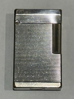 VERY COLLECTABLE S T DUPONT FRANCE SILVER PLATED LIGHTER LIGNE 1 58mm
