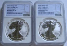 2021 NGC PF70/70 Reverse Proof T-1 & T-2 AMERICAN SILVER EAGLE 2-Coin Design Set
