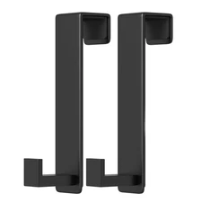 2-Pack Over The Door Hooks - Rustproof Stainless Steel Door Hangers Fits for ...