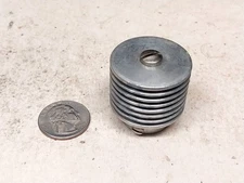 Nice Large Turned Aluminum Metal Plate Cap / Old Vintage Ham Radio Tube Amp