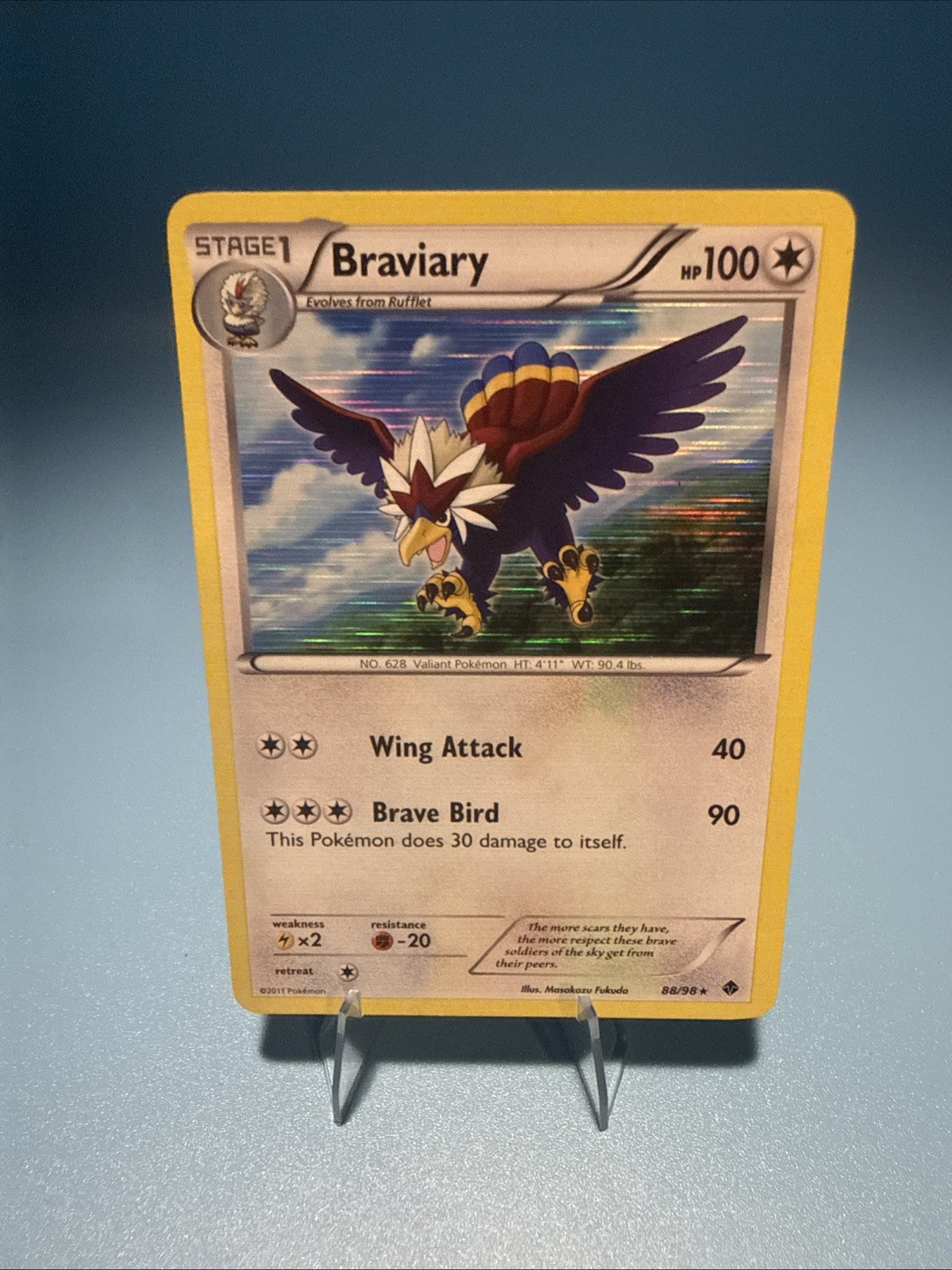 Pokemon Braviary 88/98 Holo Rare Emerging Powers LP