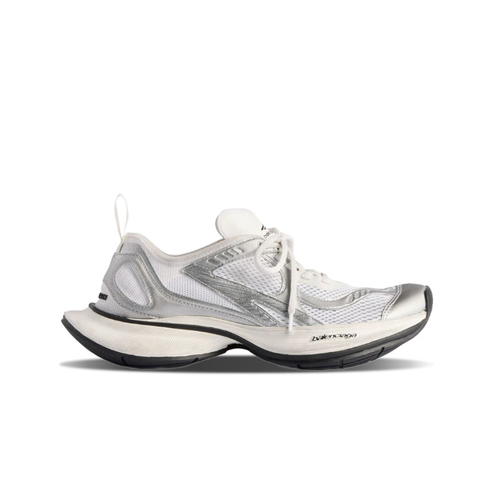 Balenciaga Circuit White Silver Sneakers