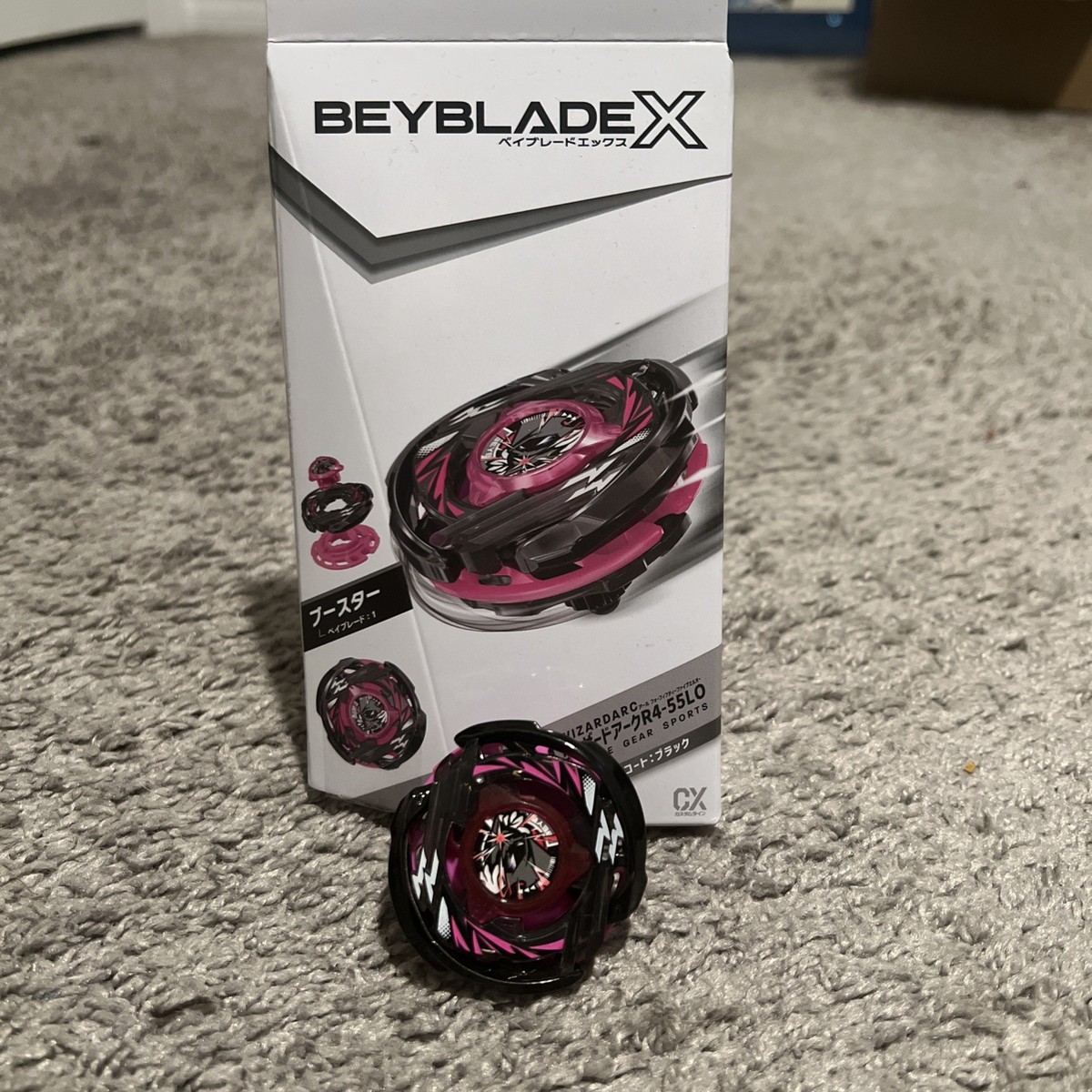 Takara Tomy Beyblade X CX-00 Wizard Arc R4-55LO Metal Coat Black