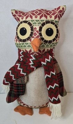 Owl Unbranded Polyester Beaned  12.5'' Winter Holiday Decorative Door Stopper