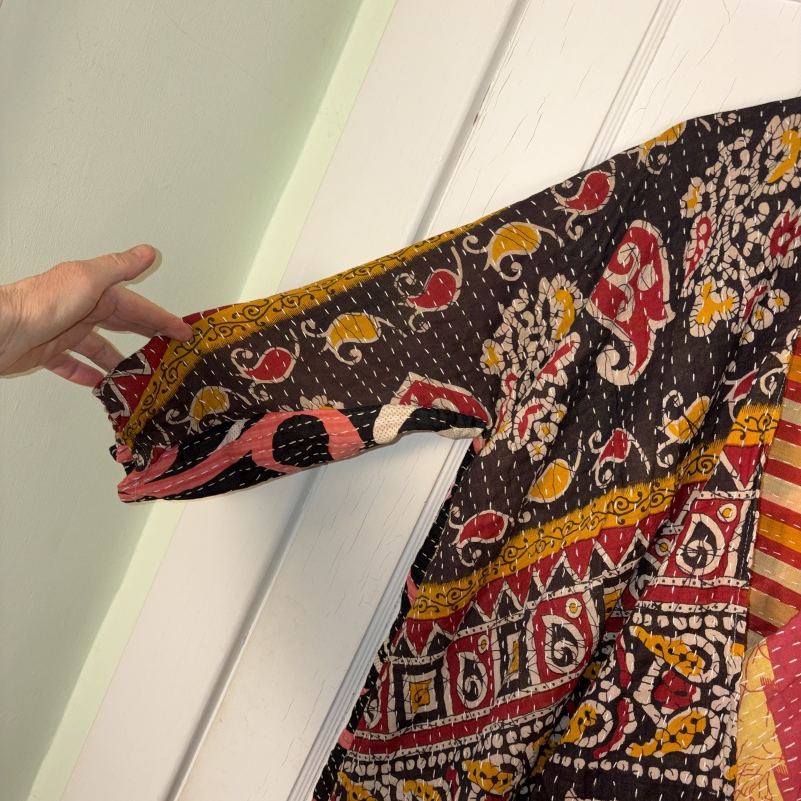 Kantha Bae Reversible Patchwork Quilted Kimono Wr… - image 6