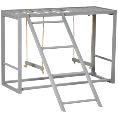 Chicken Wood Toys Two Swings A Ladder and Multiple Perches