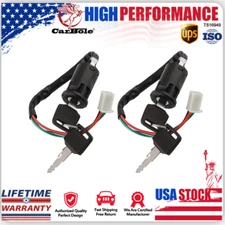 2Pcs Ignition Key Switch Set for Chinese 50cc 70cc 90cc 110cc 125cc 150cc 250cc