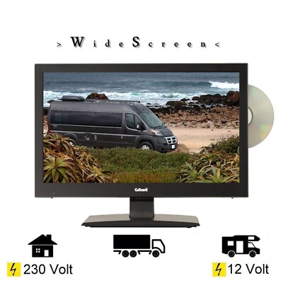 Gelhard GTV1682 LED-TV 15,6 Zoll Fernseher DVD/ DVB-S2-T2-C / T2 12/230V/FullHD