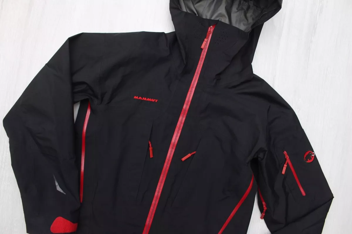 Men's MAMMUT Extreme GORE-TEX PRO Shell Jacket Full Zip Hooded M RARE Black