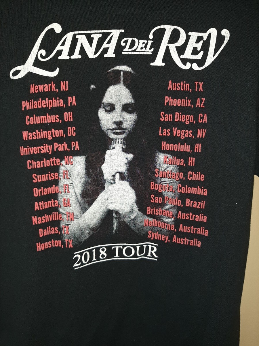 RARE HTF Lana Del Rey LDR 2018 Double Sided TOUR Shirt M | eBay