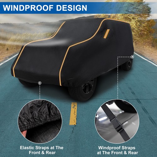 Thickened Car Cover CUSTOM FIT 4 Door Jeep Wrangler JK JL Rain Snow Waterproof - Foto 7 di 13