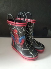 Marvel Spiderman rain boots rainboot black 8
