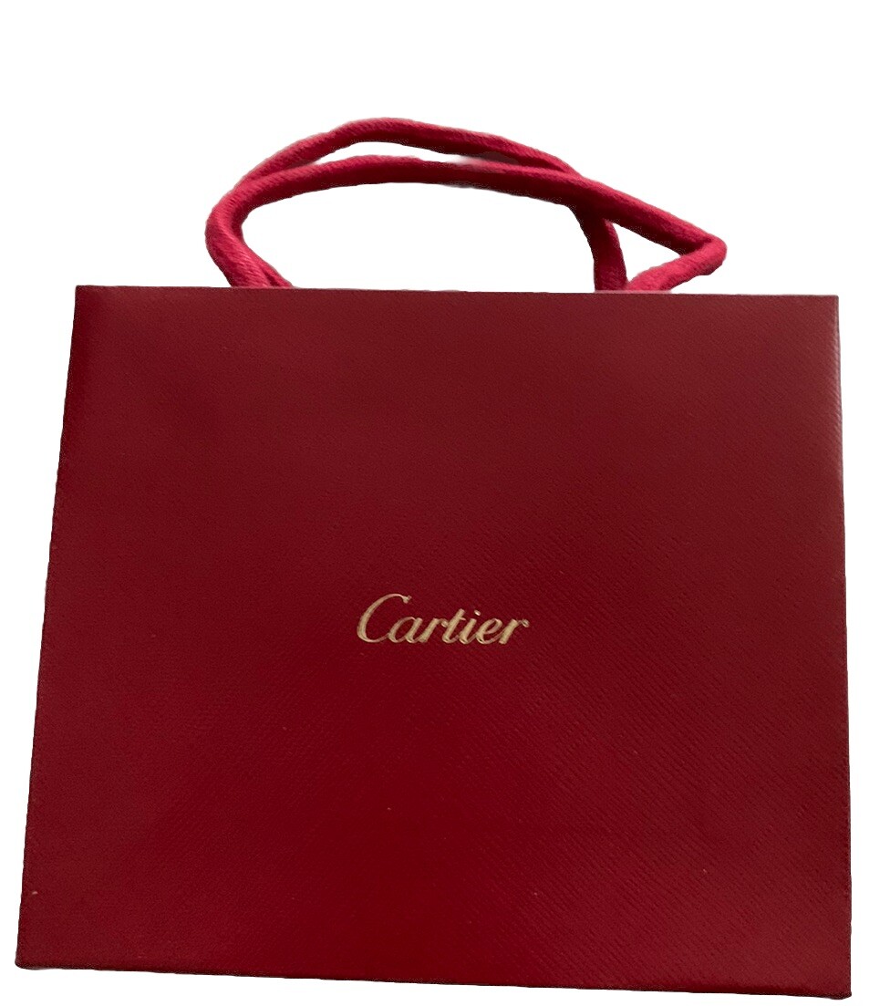 Cartier Red Medium Gift Bag 10x9x3 Inches Brand New-image
