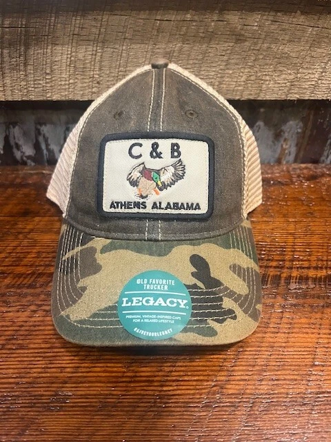 New C&B Farm + Outdoors Legacy Old Favorite Trucker OFA Trucker Cap Hat Mallard