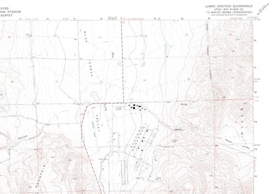 Lampo Junction Quadrangle Utah 1972 USGS Topo Map 7.5 Minute Topographic