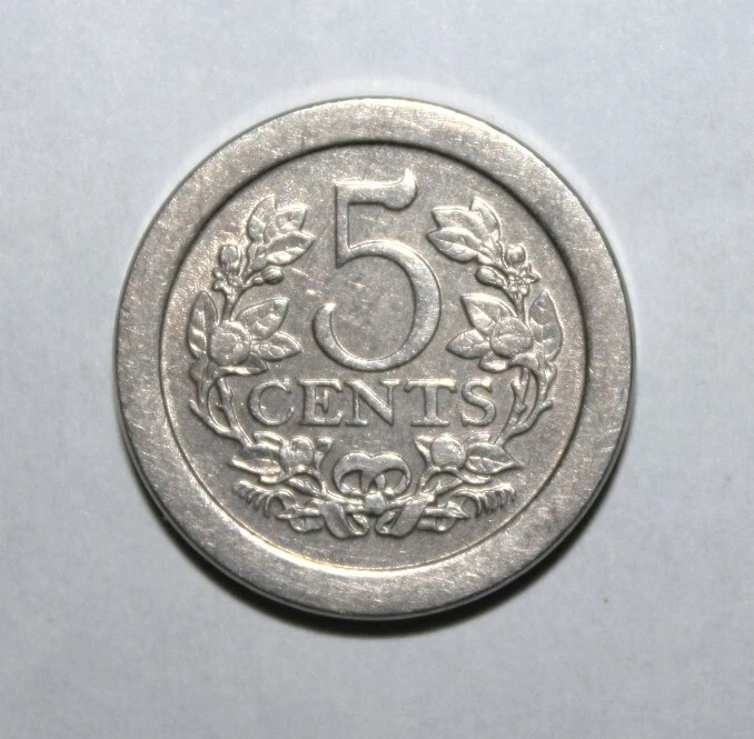 S7 - Netherlands 5 Cents 1907 Uncirculated Coin - Queen Wilhelmina I *** Nice - Image 2 of 2