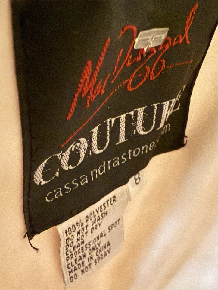 Mac Duggal - Champagne Ruffle - Corset Half Shoulder Prom gown W/ Clear Bag Too - Image 4 of 4