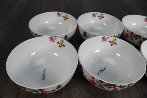 NEU 6er Set Mikasa Schmetterling Garten Blumen Bone China 6" Suppe Müslischalen Set - Bild 12 von 16
