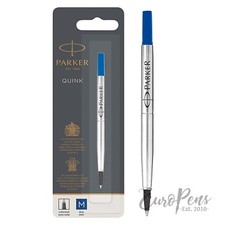 Image of Parker Blue Rollerball Pen Refill Quink Medium Nib