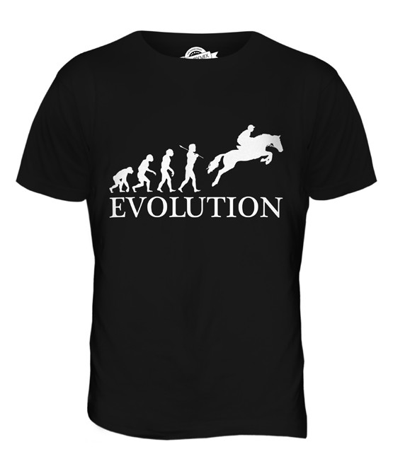 HORSE RACING STEEPLECHASE EVOLUTION OF MAN MENS T-SHIRT TEE TOP GIFT