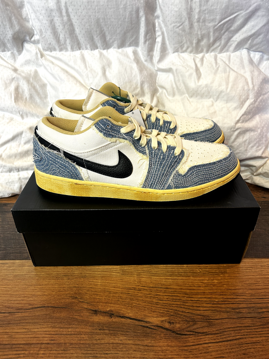 靴 NIKE AIR JORDAN 1 LOW SE FN7670-493 Nike Air Jordan 1 Low SE FN7670-493 World Make Japan Sashiko