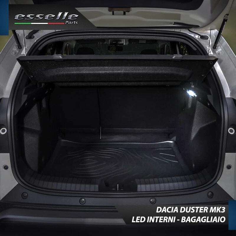 KIT LED INTERNI DACIA DUSTER MK3 PLAFONIERA ANT + POST +BAGAGLIAIO 6000K BIANCO - Immagine 4 di 4