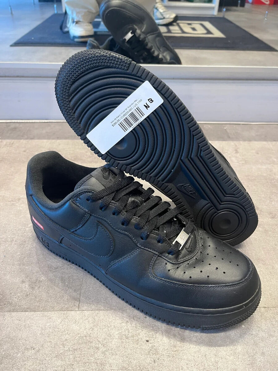 Used Nike Air Force 1 Low SP Supreme Black CU9225-001 Size Used Nike Air Force 1 Low SP Supreme Black CU9225-001 Size