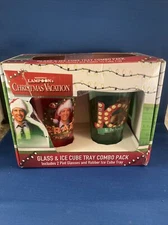 National Lampoon 16oz 2pk Glass Christmas Vacation Pint and Ice Tray Combo