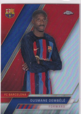 Topps Chrome FC Barcelona Football Carte No 24 Ousmane Dembele