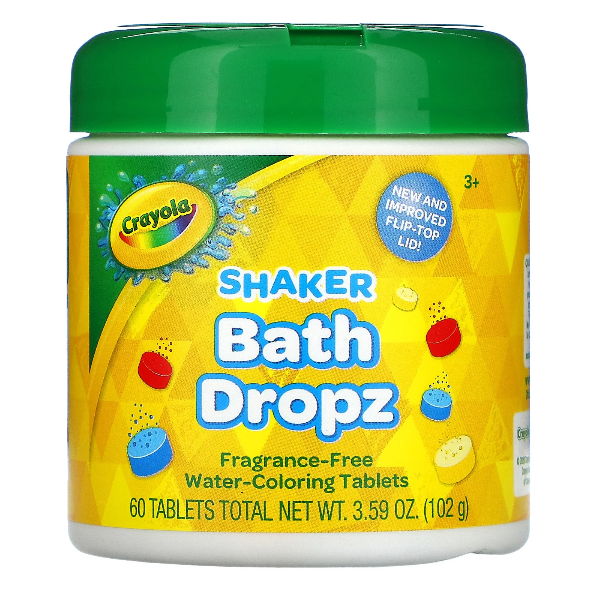 Crayola, Shaker Bath Dropz, 3+, Fragrance-Free, 60 Tablets | eBay UK, image size:600x600