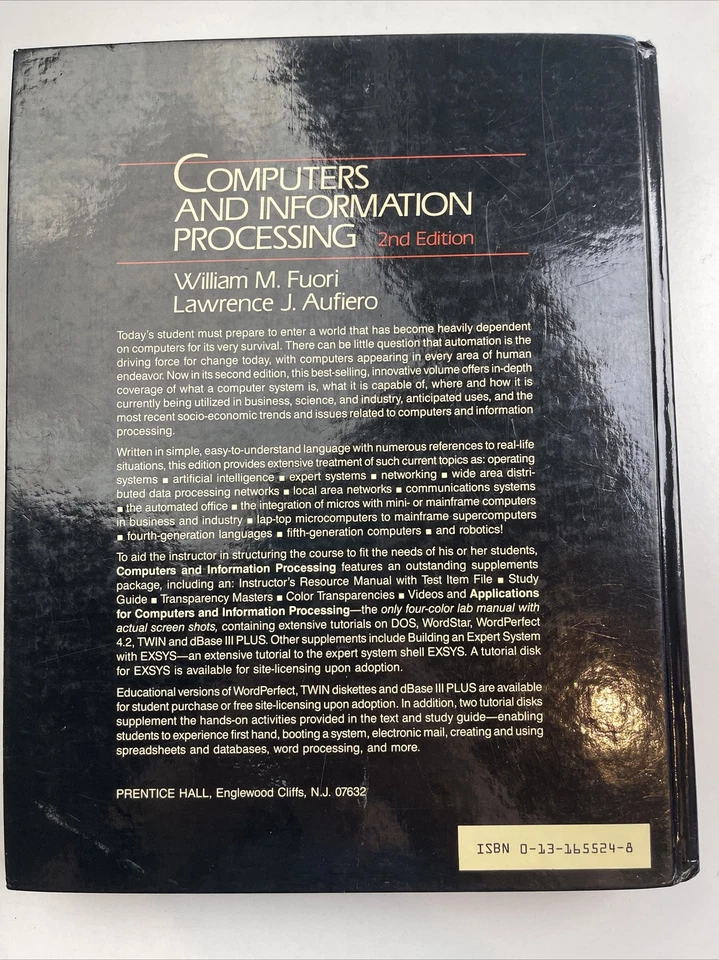Computers & Information Processing 2nd Ed William M. Fuori,Lawrence J. Aufiero - Image 2 of 4