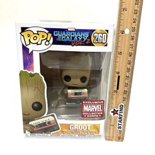 Funko Pop Marvel 260 GOTG Baby Groot w Mix Tape Collector Corps Exclusive SEE⭐️