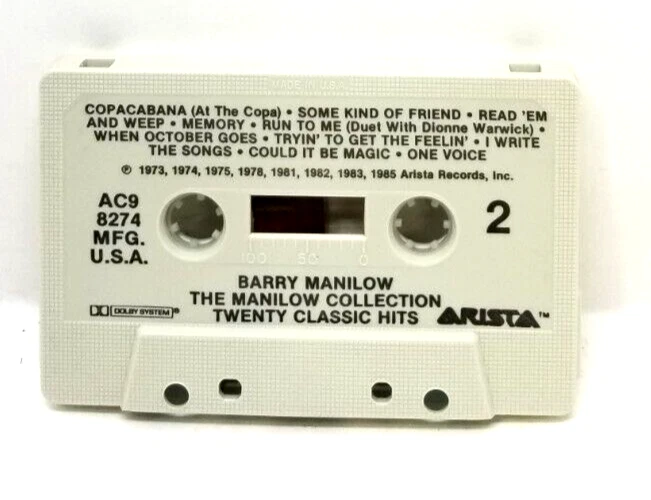 1985 The Manilow Collection - Twenty Classic Hits - Cassette Tape  Tested (F3) - Image 4 of 4