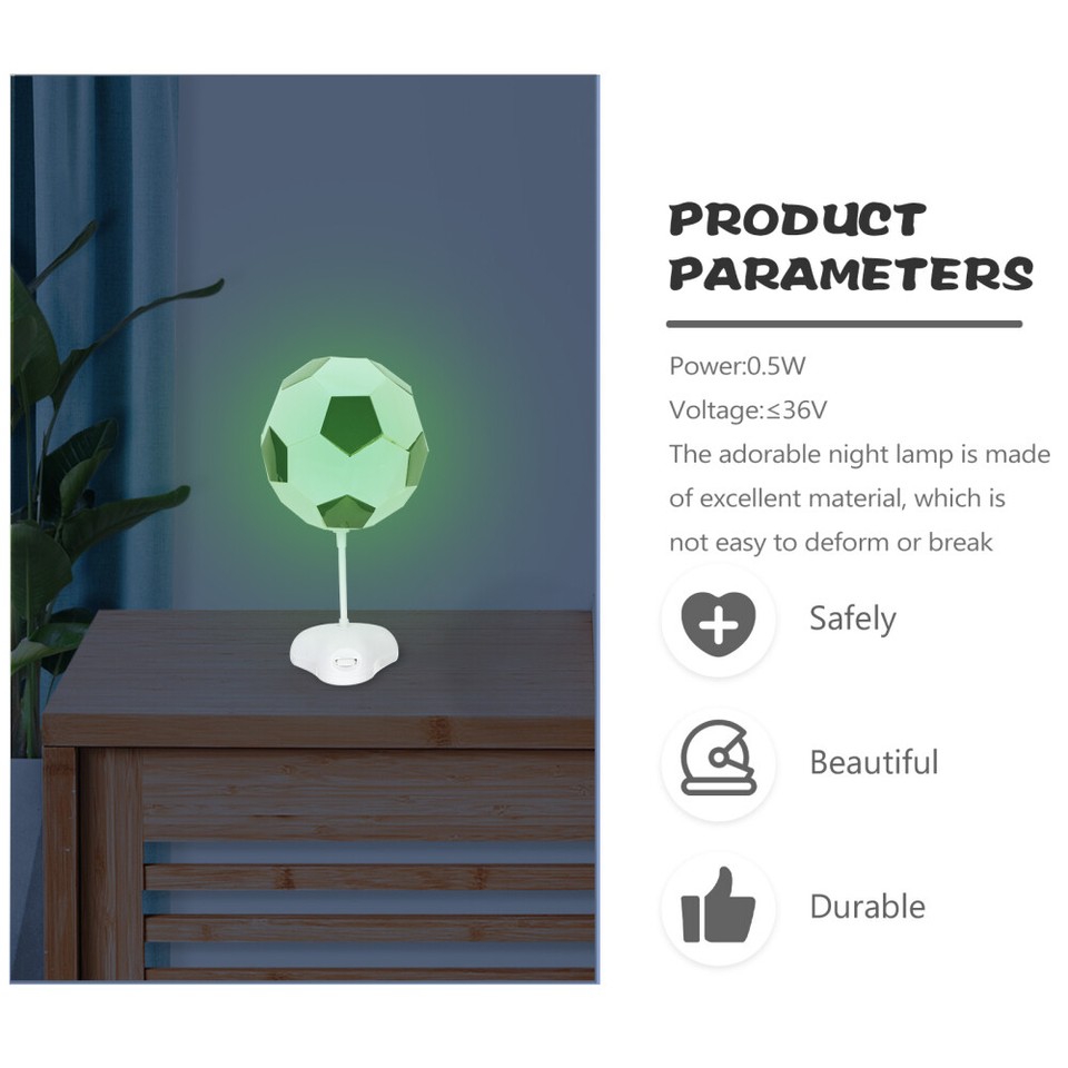 Football Table Lamp Soccer Bedroom Decor Themed Student Office eBay