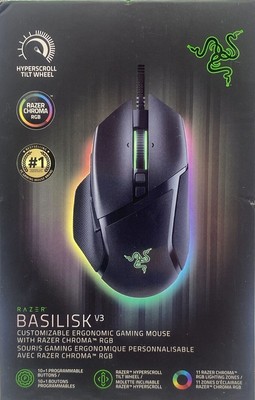 Razer Basilisk V3 Wired Customizable Ergonomic Optical Gaming Mouse #3336  810056143336 | eBay