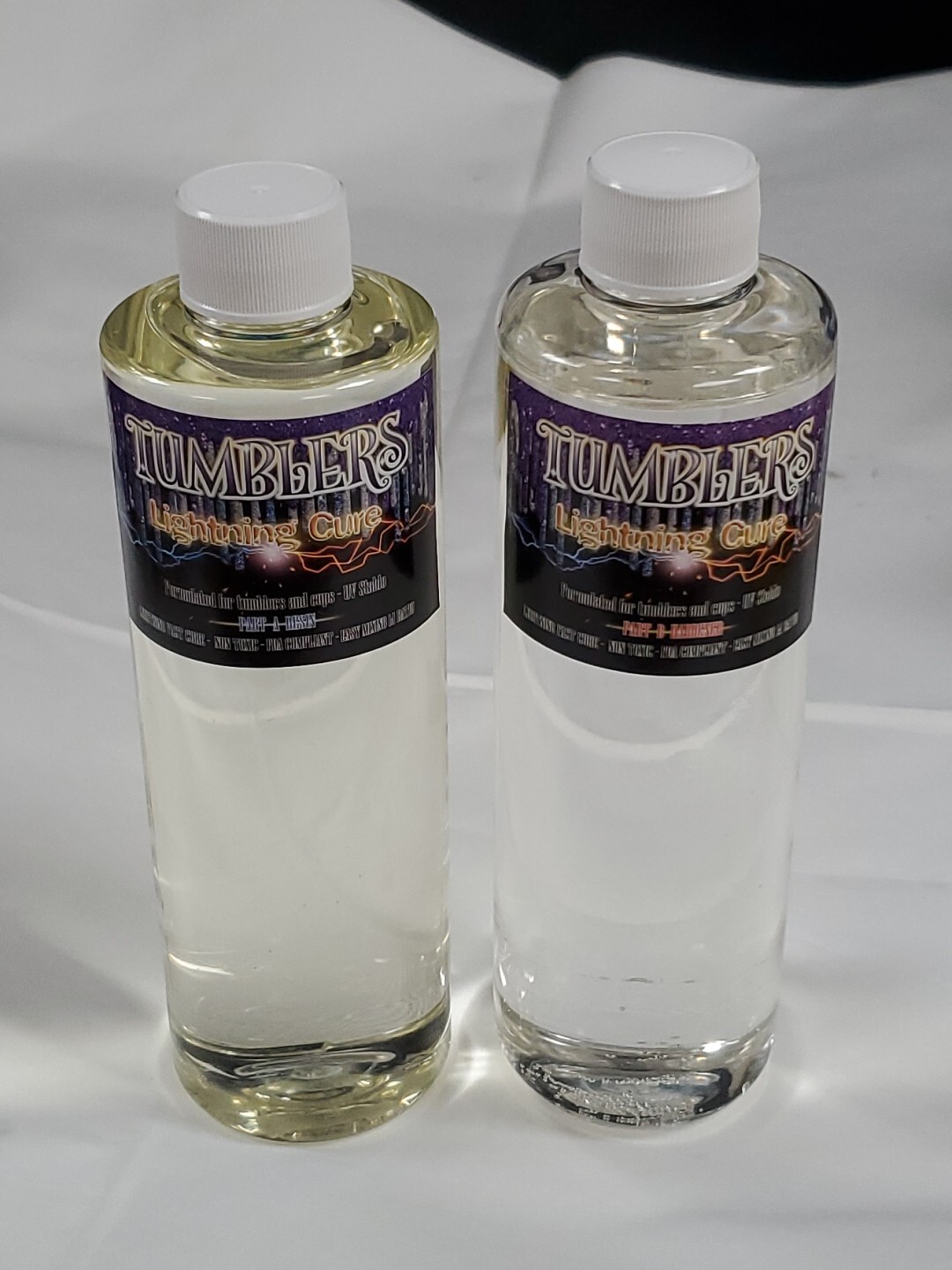 Set Of 2 Kit Tumblers Lightning Cure Coating Epoxy Resin Clear High