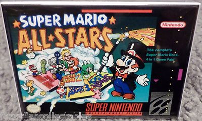 Super Mario All Stars SNES Game Box 2'' x 3'' Fridge Locker MAGNET Nintendo